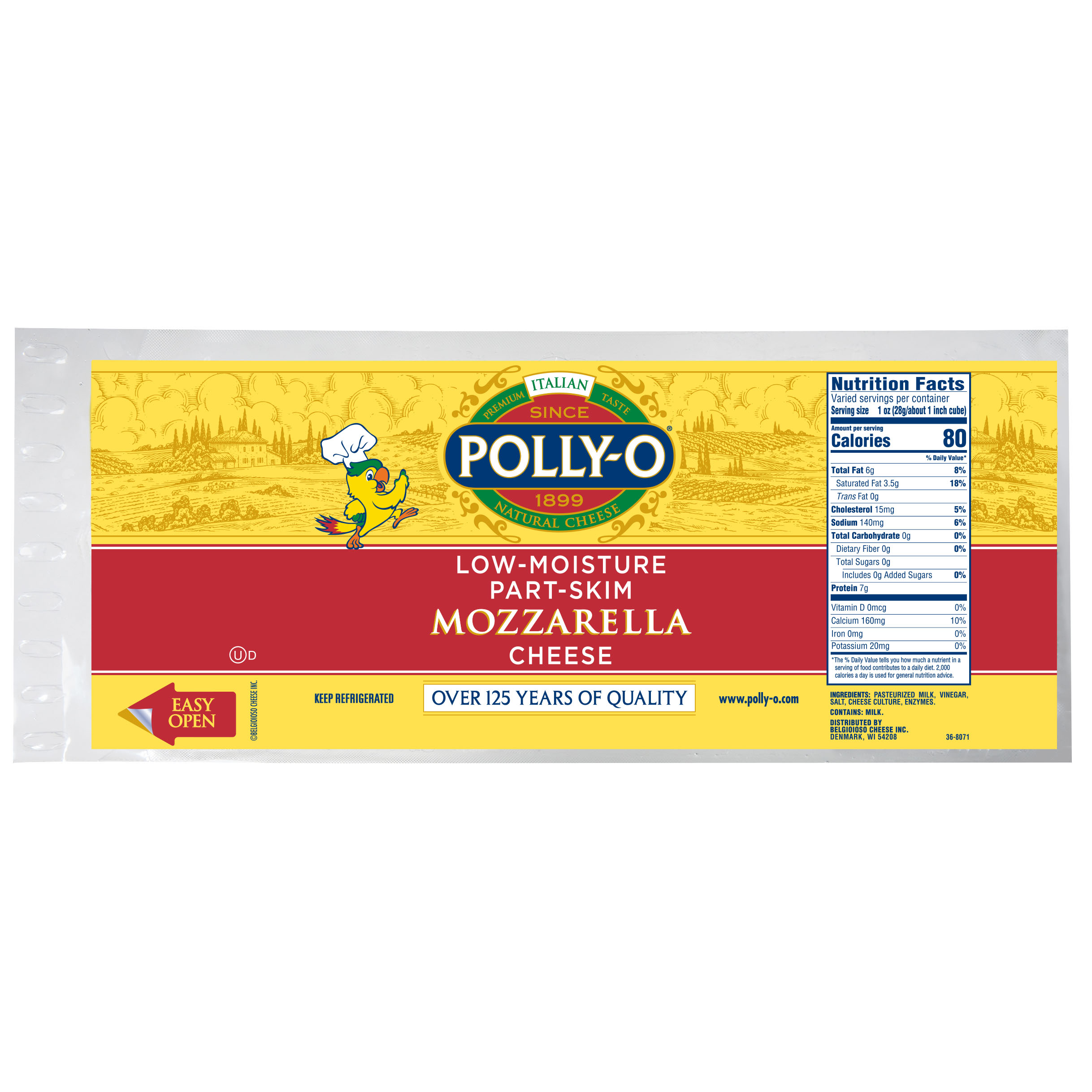 Low Moisture Part Skim Mozzarella ⓊD, 7.5 lb. Loaf