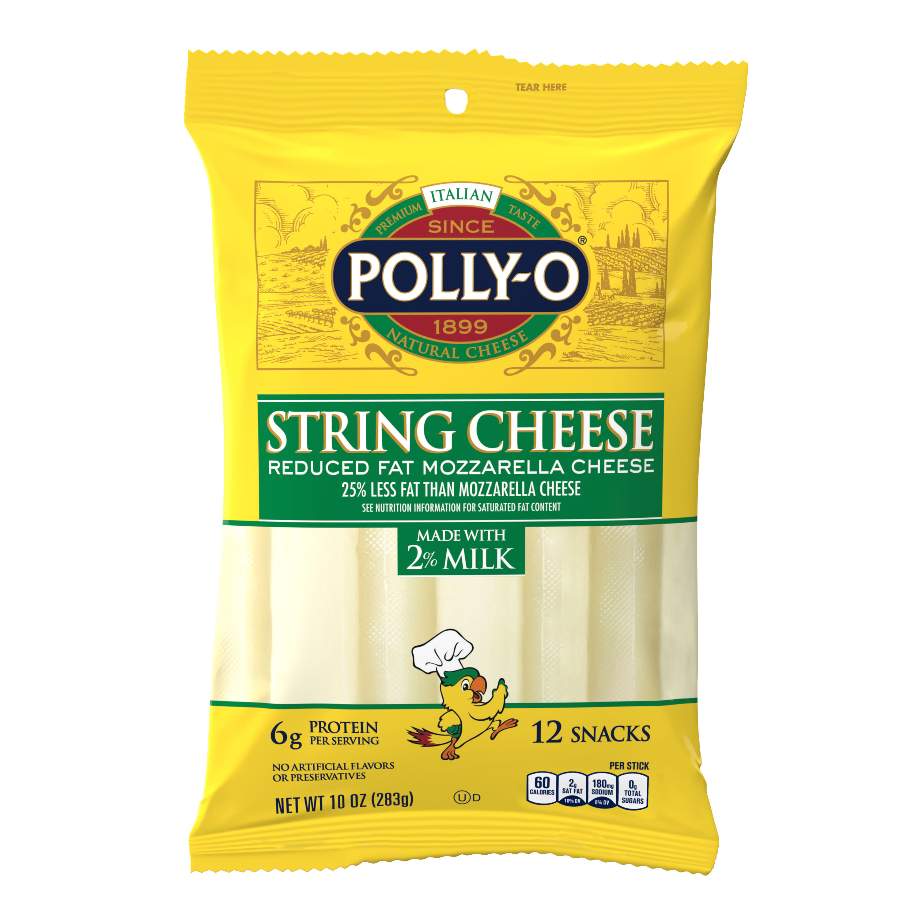 Low Moisture Reduced Fat String Cheese ⓊD, 10 oz. Bag