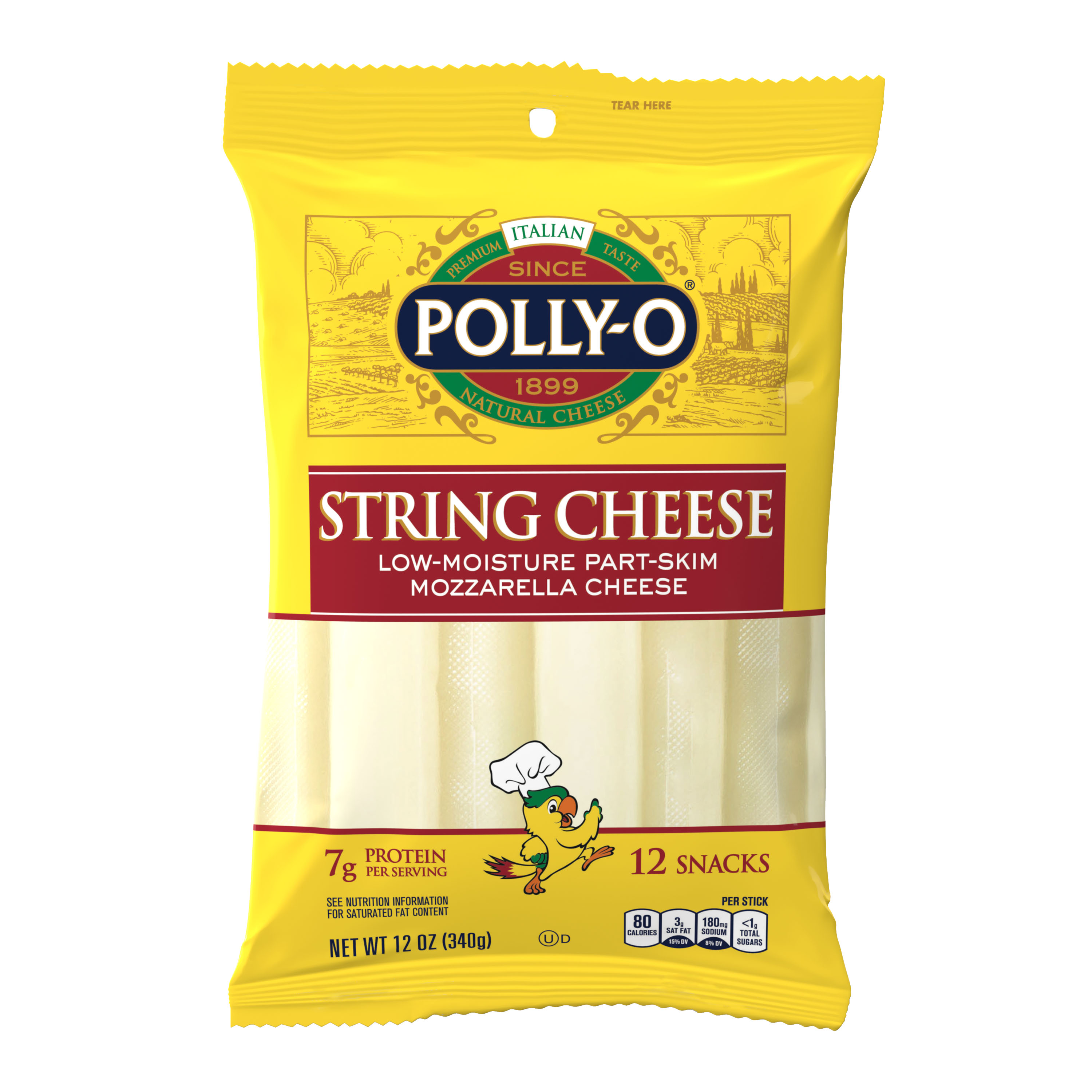Low Moisture Part Skim String Cheese ⓊD, 12 oz. Bag