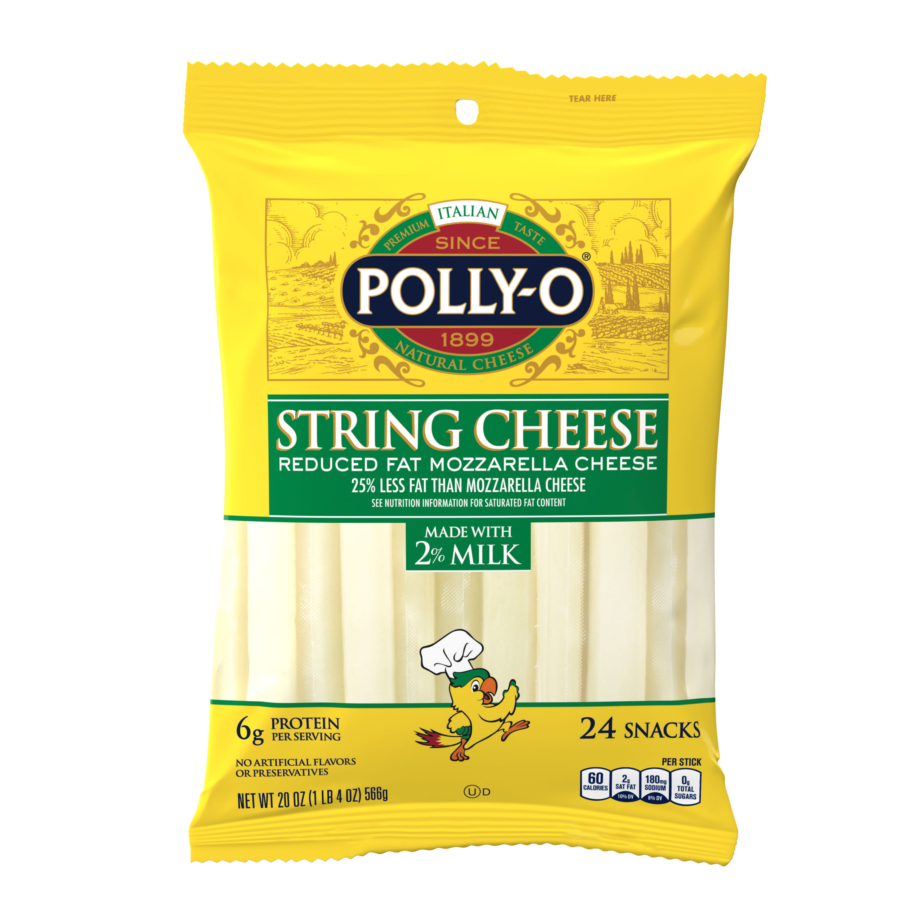 Low Moisture Reduced Fat String Cheese ⓊD, 20 oz. Bag
