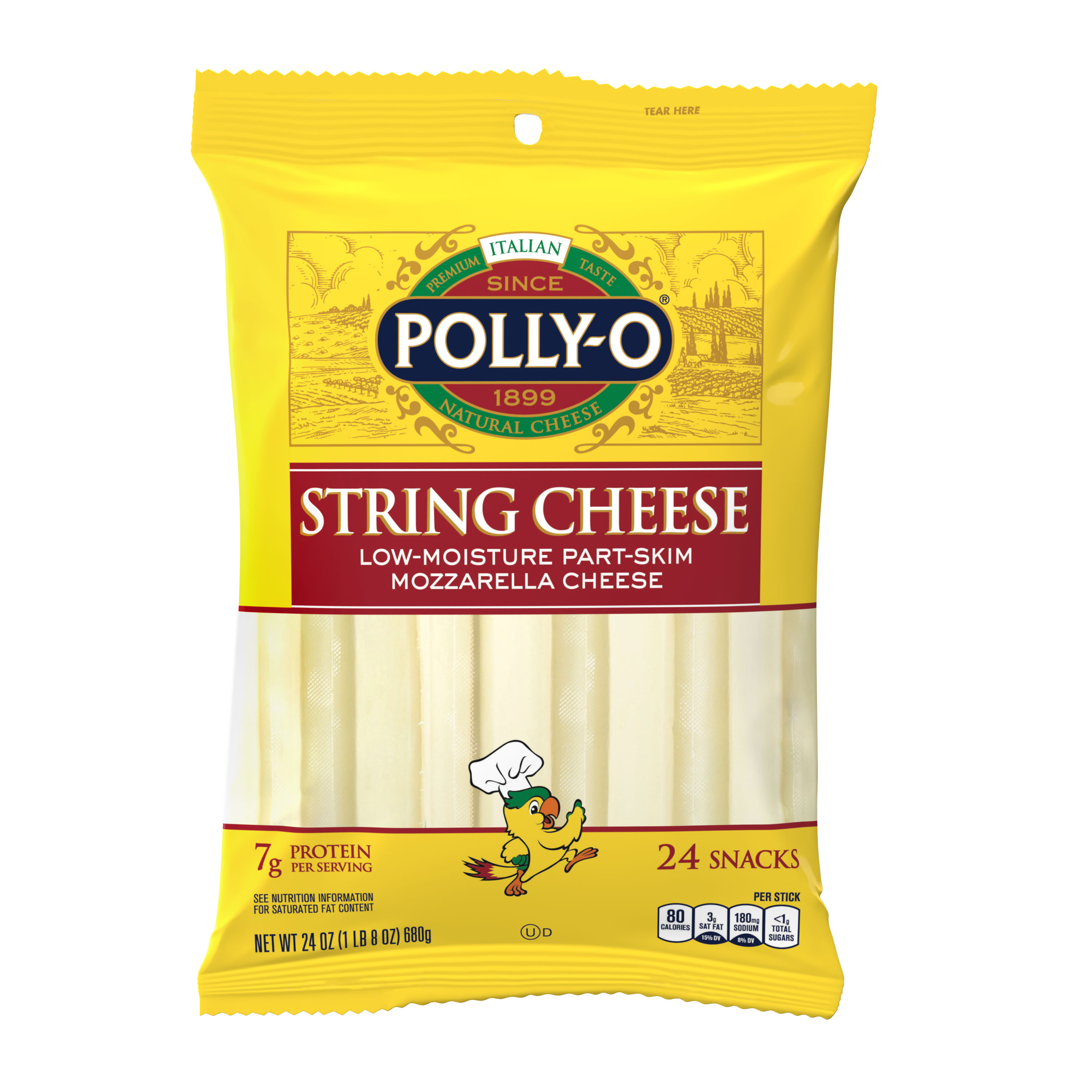 Low Moisture Part Skim String Cheese ⓊD, 24 oz. Bag