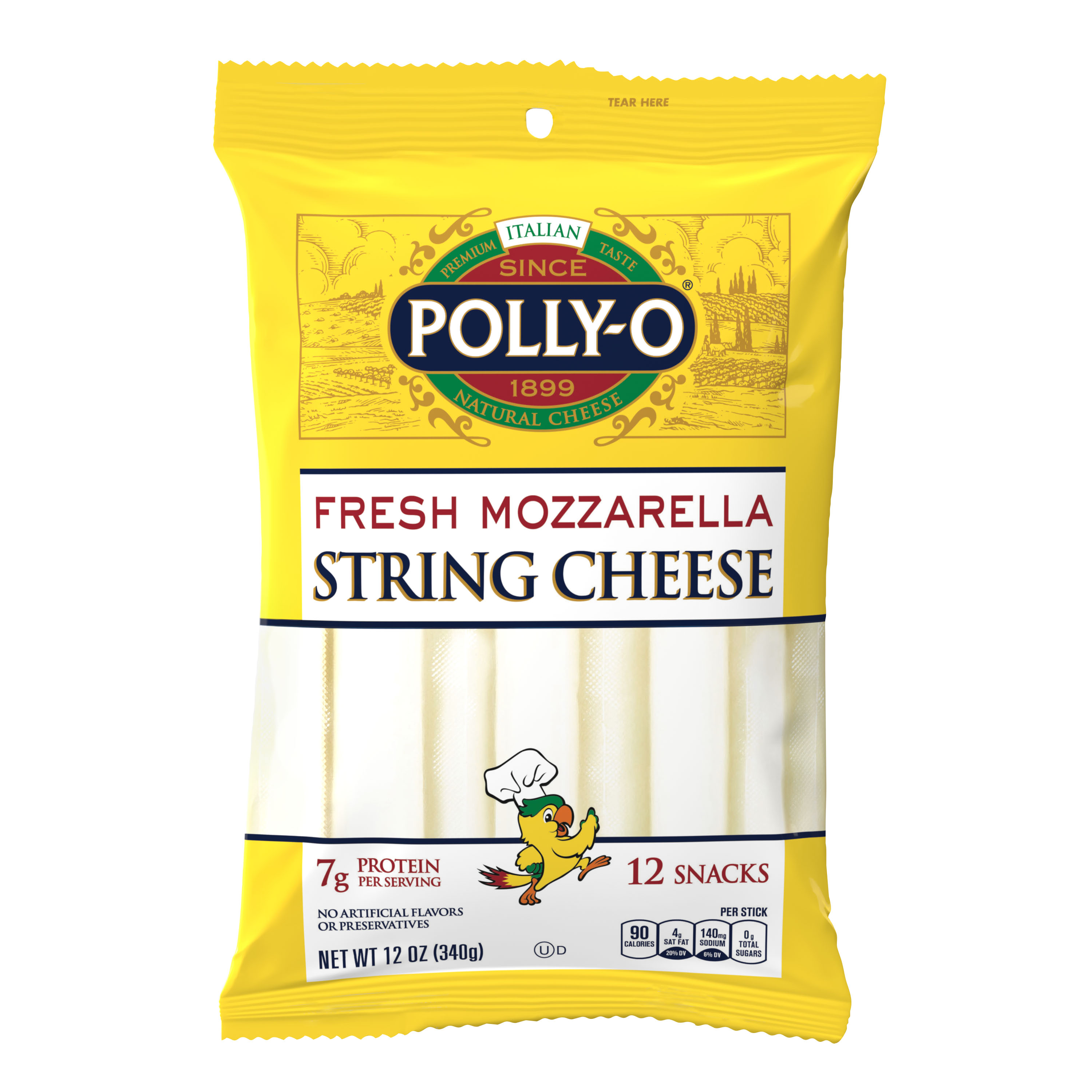 Fresh Mozzarella String Cheese ⓊD, 12 oz. Bag